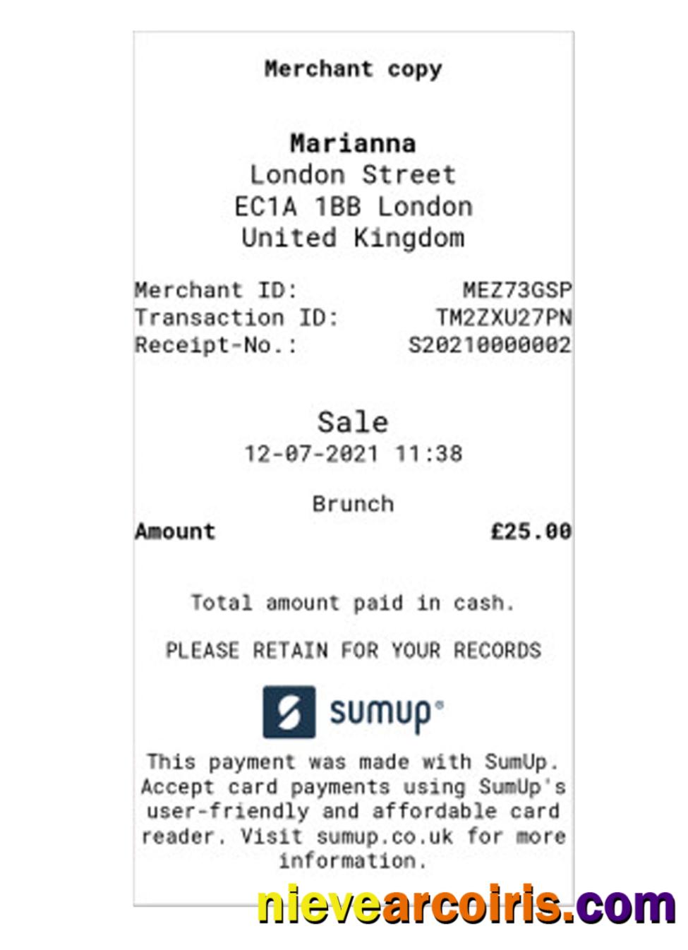 MARIANNA payment check